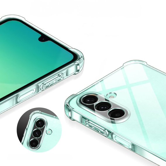 Чехол для Samsung Galaxy A26, Erbord Dropproof, прозрачный + стекло