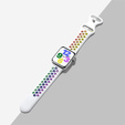 Ремінець  Hollow Apple Watch 1/2/3/4/5/6/7/8/SE/ULTRA 42/44/45/49MM, White/Rainbow