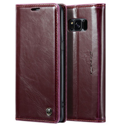 Чохол-обкладинка CASEME для Samsung Galaxy S8, Waxy Textured, червоний