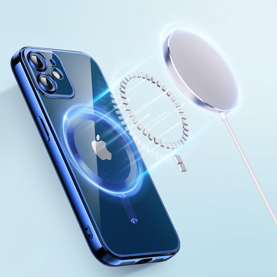 Чохол для iPhone 12, Electro MagSafe, м'яти + Скло на екран
