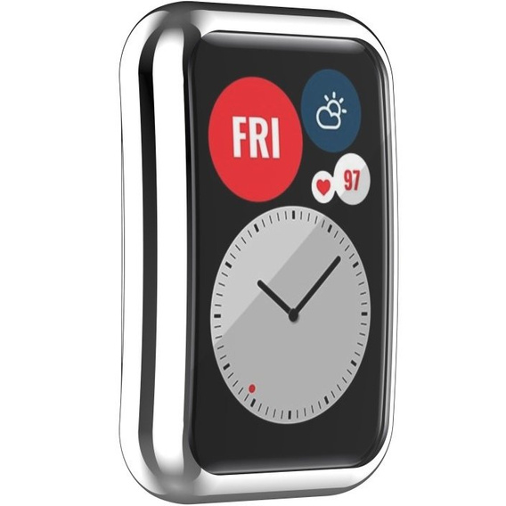 Чехол 2в1 с защитой экрана для часов Huawei Watch Fit, Silver