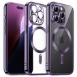 Чехол для iPhone 16 Pro, Electro MagSafe, фиолетовый + стекло для экрана