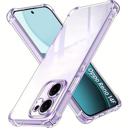 Чехол для Oppo Reno 14F, усиленный, с защитой камеры, прозрачный