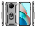 Бронированный Чехол до Xiaomi Redmi Note 9T 5G, Nox Case Ring, серебряный