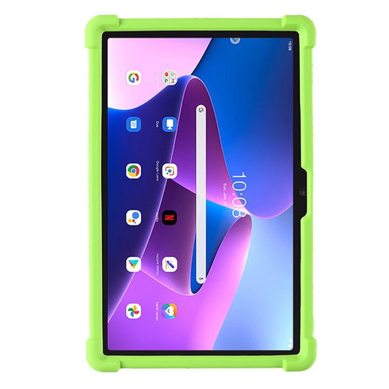 Силиконовый чехол для Lenovo Tab M10 Plus 10.6 Gen 3 TB-125F TB-128F, Impact, бронированный, зелёный