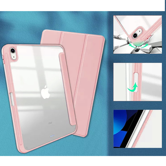 Чехол для iPad 10.9 2022 10 Gen, Smartcase Hybrid, с местом для стилуса, розовый