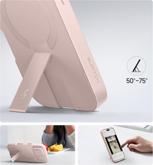 Чохол для iPhone 16 Pro, Suritch Shockproof, для MagSafe, рожевий