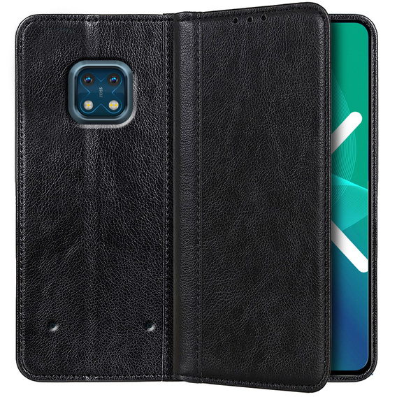 Чoхол до Nokia XR20, Wallet Litchi Leather, чорний