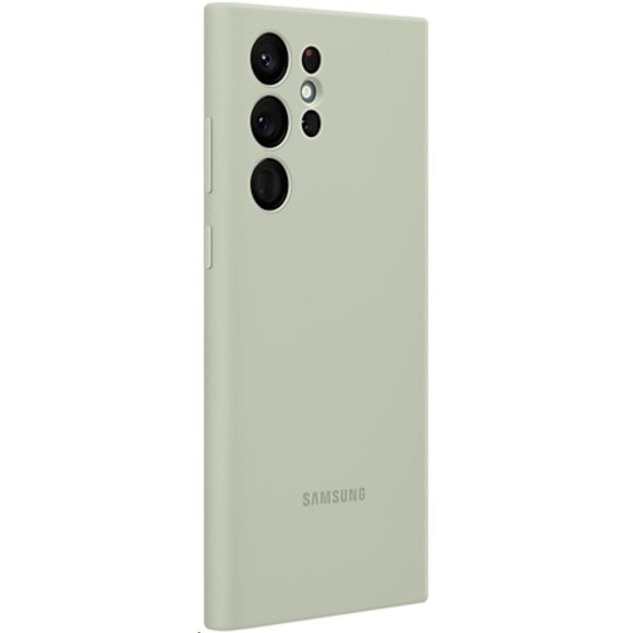 Оригінальний чохол Samsung для Galaxy S22 Ultra, Silicone Cover, Olive Green