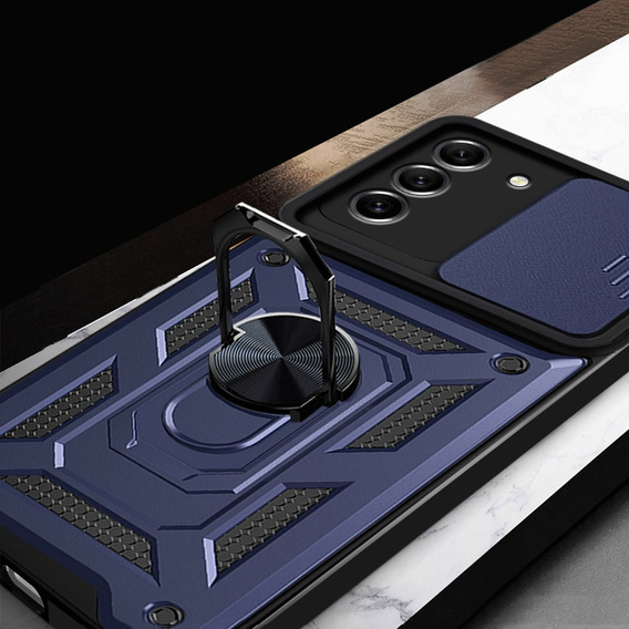 Чохол NOX Camera Slide Samsung Galaxy S21 FE, CamShield Slide, темно-синій