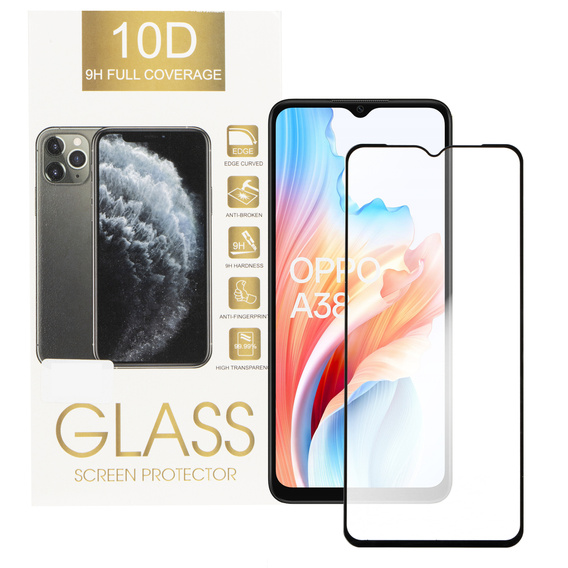 3D загартоване скло для Oppo A18 4G / A38 4G, чорний