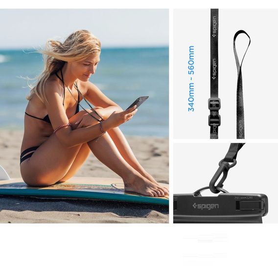SPIGEN A610 Универсальный водонепроницаемый корпус - Black