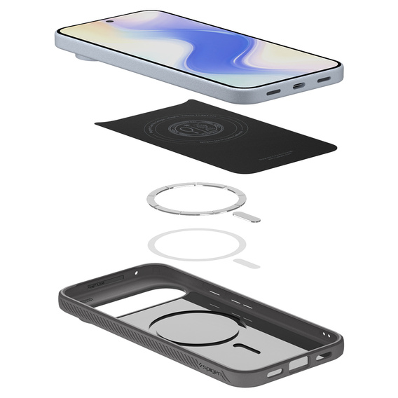 Чохол Spigen Liquid Air MagSafe для Google Pixel 10 Pro XL, мармуровий сірий