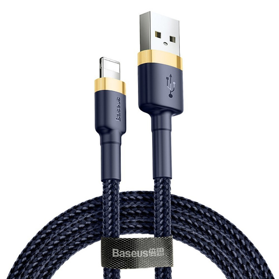BASEUS Cafule Кабель Lightning 2,4A 1M - Blue/Gold