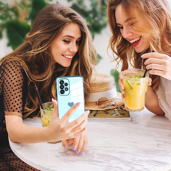 Чехол до Samsung Galaxy A13 4G, Electro heart, синий