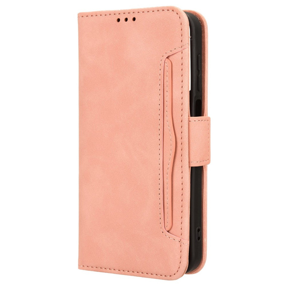 Футляр з клапаном для Samsung Galaxy M15 5G, Card Slot, рожевий