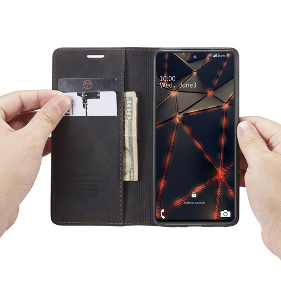Чехол CASEME для Samsung Galaxy S20 FE, Leather Wallet Case, чёрный