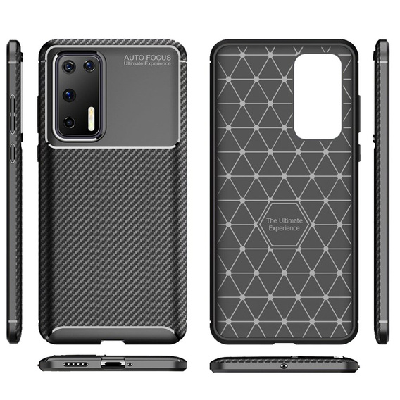 Чoхол до Huawei P40, Carbon Gel, чорний
