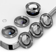 2x Скло для камери Samsung Galaxy S24, ERBORD Camera Lens, Bling frame, чорне