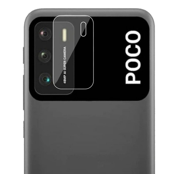 Закаленное стекло камеры для Xiaomi Poco M3, синий