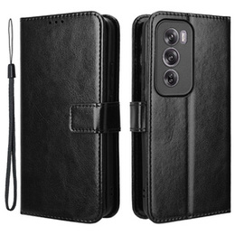 Откидной чехол для Oppo Reno 12 Pro, Crazy Horse Wallet, чёрный