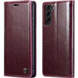 Флип-кейс CASEME для Samsung Galaxy S21, Waxy Textured, красный