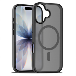 Матовый чехол для iPhone 17, для MagSafe, полупрозрачный черный