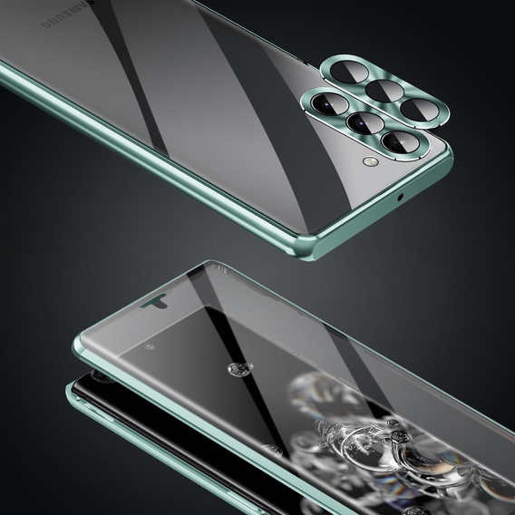 Чохол для Samsung Galaxy S23 Plus, Magnetic Dual Glass, зелений