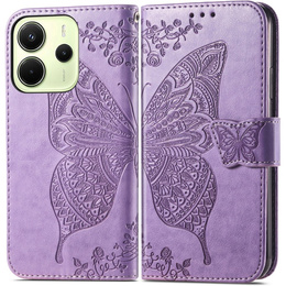 Чохол-книжка для Xiaomi Redmi Note 14 4G, Butterfly, фіолетовий