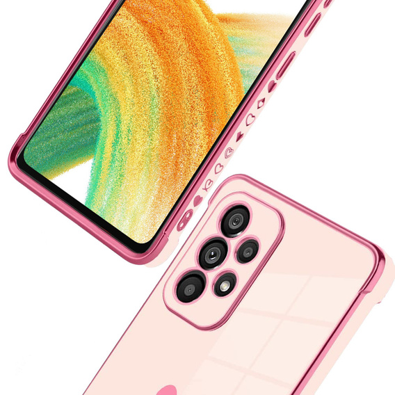 Чехол до Samsung Galaxy A33 5G, Electro heart, розовый rose gold