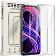 2x Загартоване скло для Realme 8 5G, ERBORD 9H Hard Glass на екрані