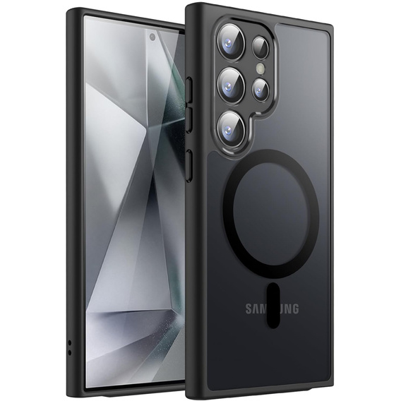 Чохол ERBORD для Samsung Galaxy S24 Ultra, Fusion Hybrid Case, для MagSafe, чорний