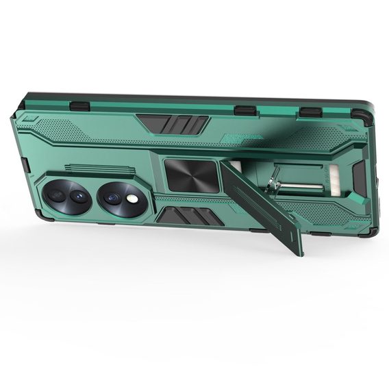 Чoхол до Honor 70 5G, Military kickstand, зелений