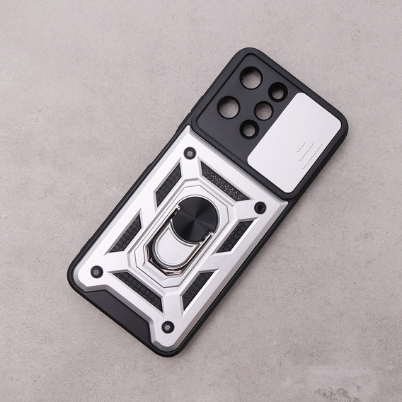 Чохол NOX Camera Slide Xiaomi Redmi 12, CamShield Slide, срібло