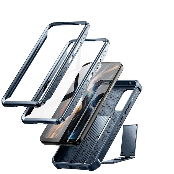 Бронированный чехол для Samsung Galaxy A54 5G, Dexnor Full Body (Two Frames), синий