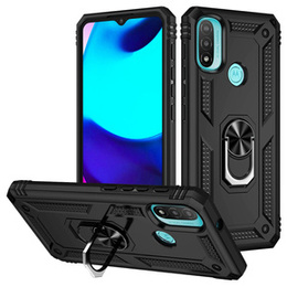 Бронированный Чехол до Motorola Moto E20/E30/E40, Nox Case Ring, чёрный
