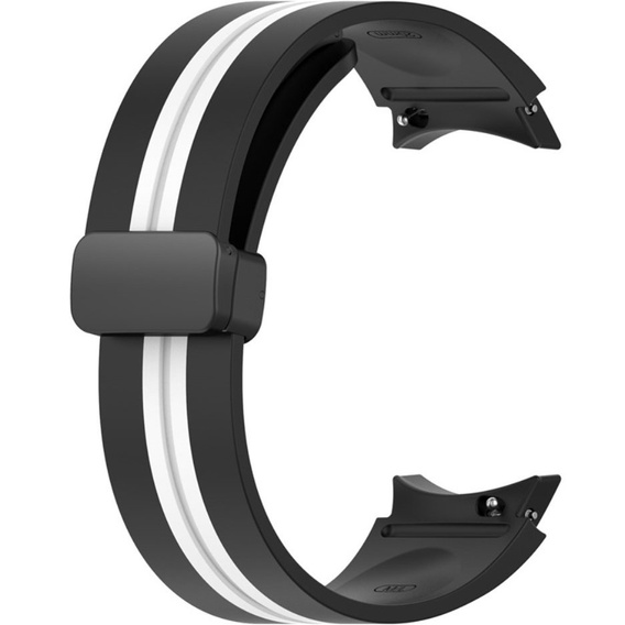 Силиконовый ремешок для Samsung Galaxy Watch 4 / 5 40/42/44/46/45MM PRO, Black / White