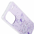 Чехол для Xiaomi Redmi Note 13 Pro+, Glitter Butterfly, фиолетовый