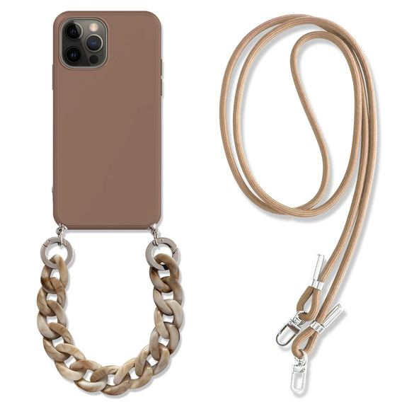 Чехол INS Crossbody для iPhone 13 Pro, Brown
