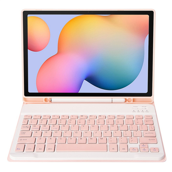 Чехол + клавиатура Samsung Galaxy Tab S6 Lite P610/P615 / S6 Lite 2022 10.4, Pen Slot, розовый rose gold