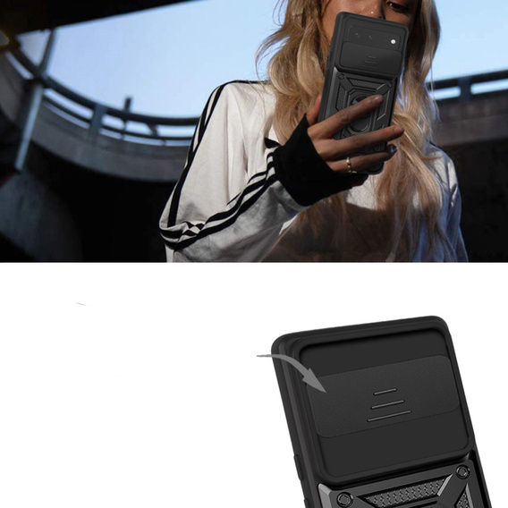 Чехол NOX Camera Slide Google Pixel 6, CamShield Slide, чёрный