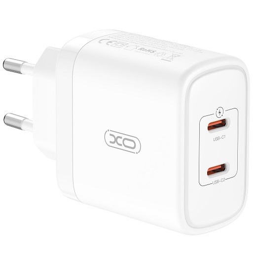 Мережевий зарядний пристрій XO CE12, USB-C, 20 Вт + USB-C - кабель блискавки, білий