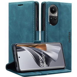 Чехол для Oppo Reno 10 / 10 Pro, ERBORD Vintage, бумажник с клапаном, синий