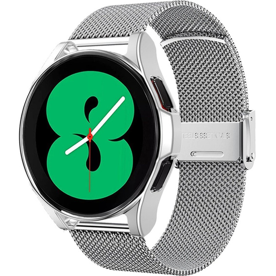 Металический браслет с чехлом для часов Samsung Galaxy Watch 4 40mm, Silver