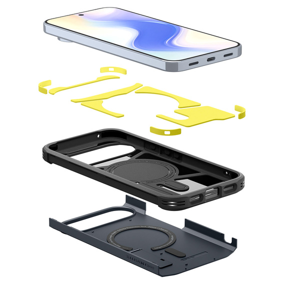 Чохол Spigen Tough Armor MagSafe для Google Pixel 10 Pro XL, металевий шифер