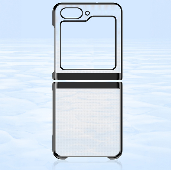 Чехол для Samsung Galaxy Z Flip7 FE / Z Flip6, PC Case, прозрачный / черный