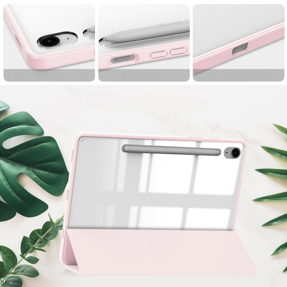Чехол для Samsung Galaxy Tab S10 FE+ Plus, Smartcase Hybrid, с местом для стилуса, розовый