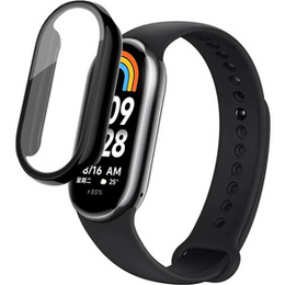 Чехол 2 в 1 + закаленное стекло для Xiaomi Smart Band 10 / 9 / 8, чёрный