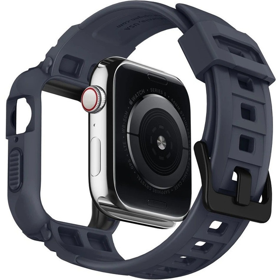 Чoхол ремінець SPIGEN до Apple Watch 4/5/6/7/8/9/SE 44/45 mm, Rugged Armor Pro, Charcoal Grey