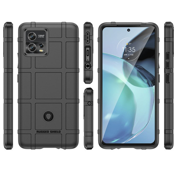 Чoхол до Motorola Moto G72 4G, Rugged Shield, чорний